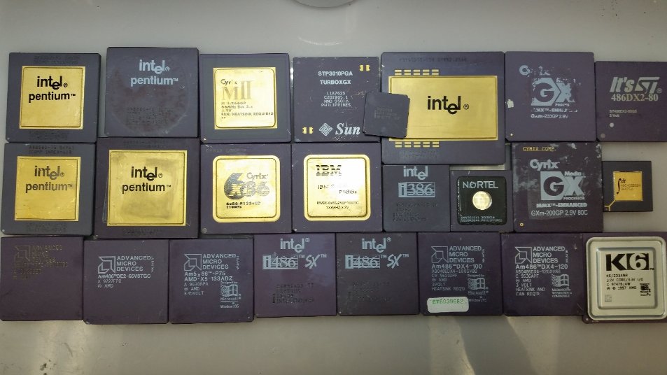 Variety of OLD ANTIQUE processors, CYRIX, SST, INTEL, AMD, 188, 286 ...
